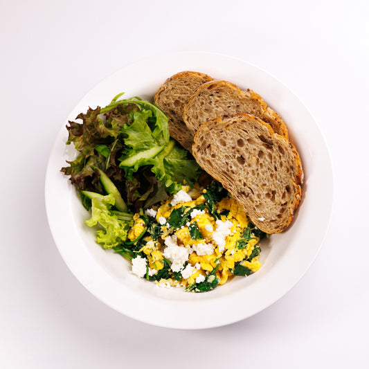 Spinach and Feta Scrambled Egg