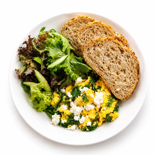 Spinach and Feta Scrambled Egg